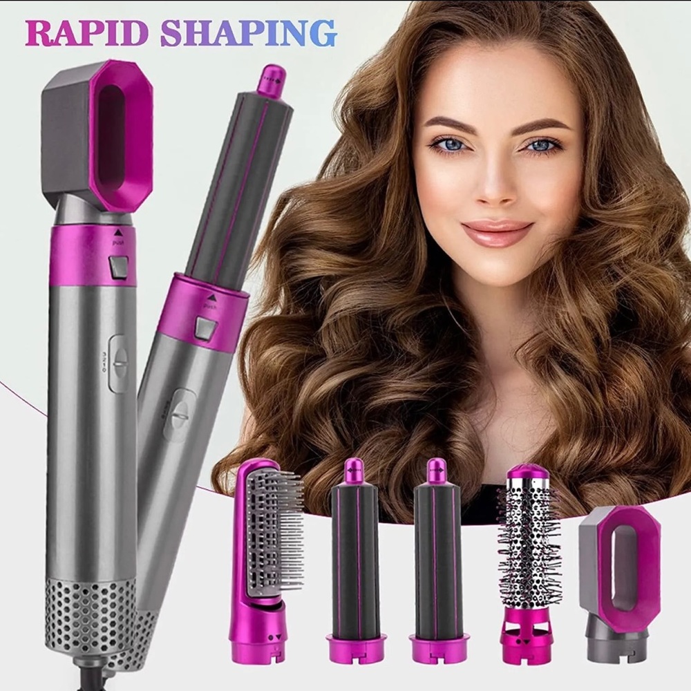 Ion Hair Dryer 5 in 1 Electric Hair Dryer Brush with 3 Temperature Control